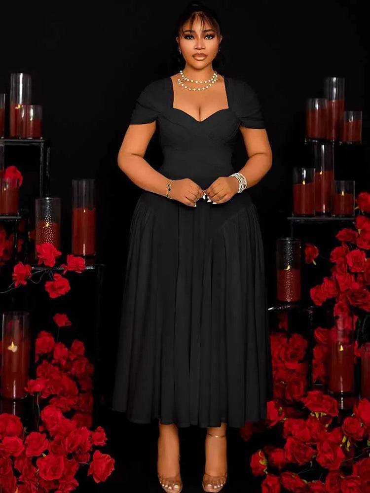 Robe de soirée grande taille, noir
