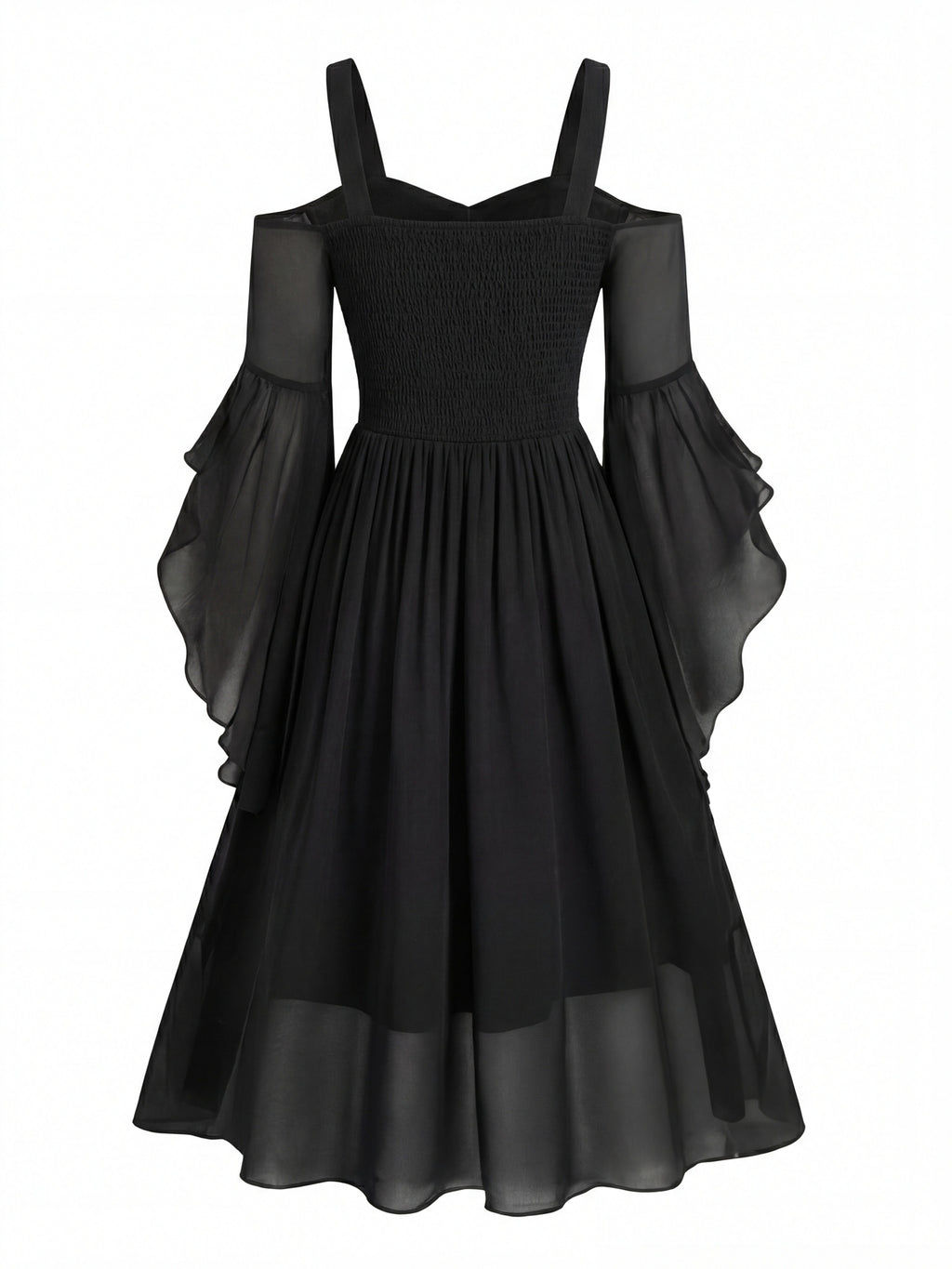Robe de soirée grande taille — Buste jacquard et jupe noire