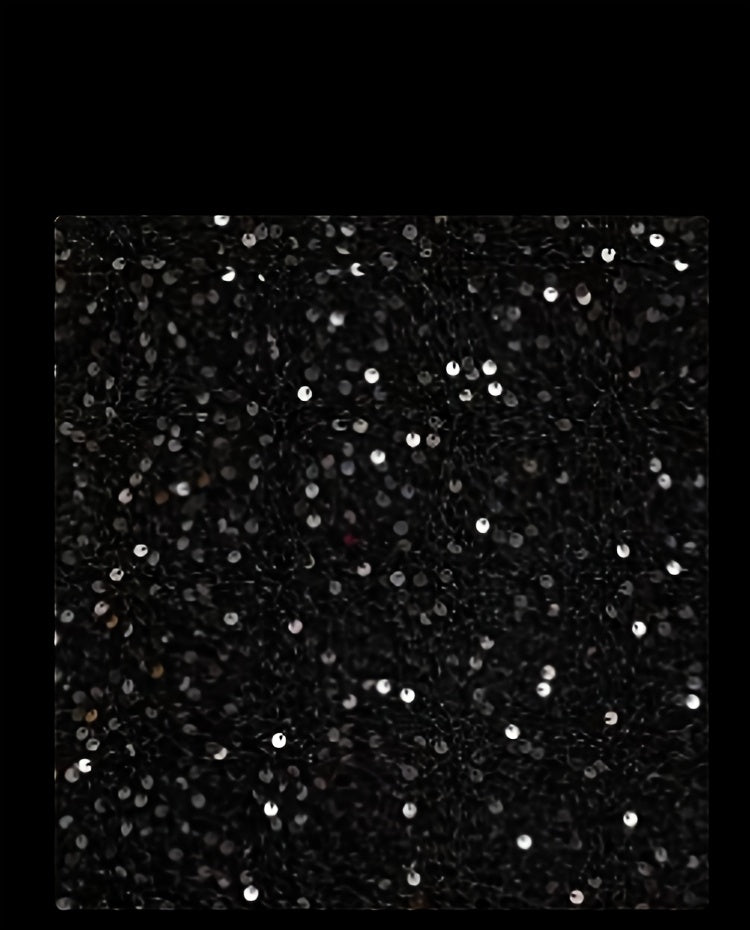 Robe de soirée grande taille — Coupe sirène noire à sequins