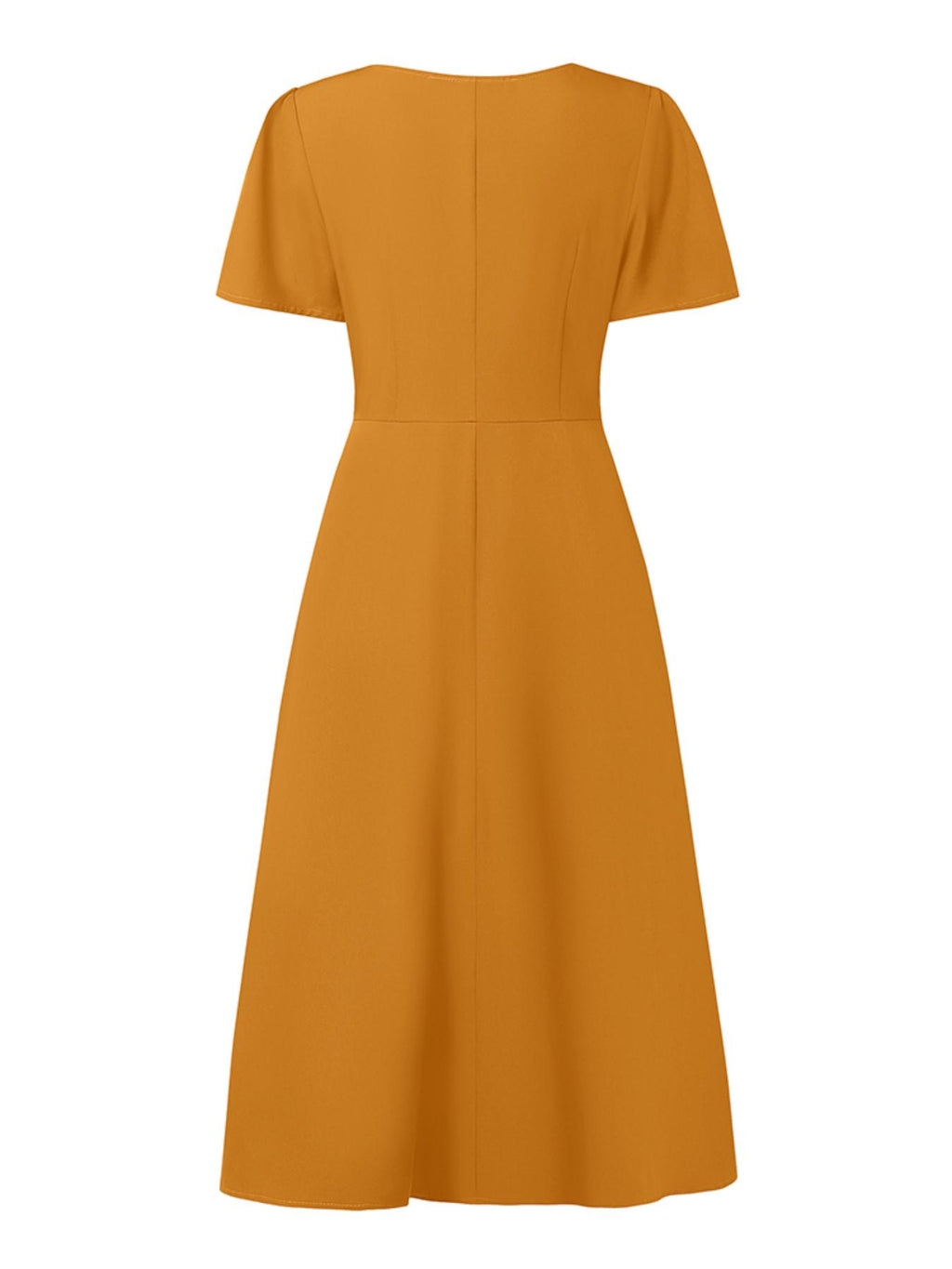 Robe midi grande taille — Trapèze plissée en trois unis