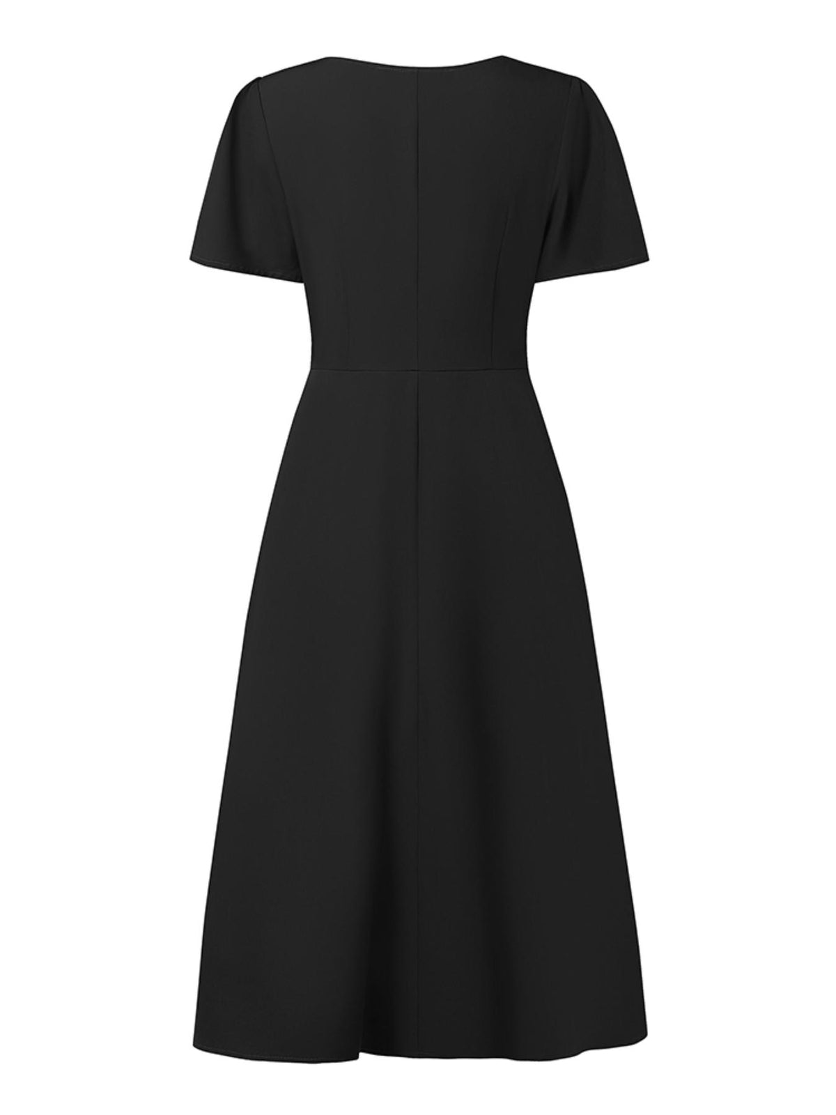 Robe midi grande taille — Trapèze plissée en trois unis