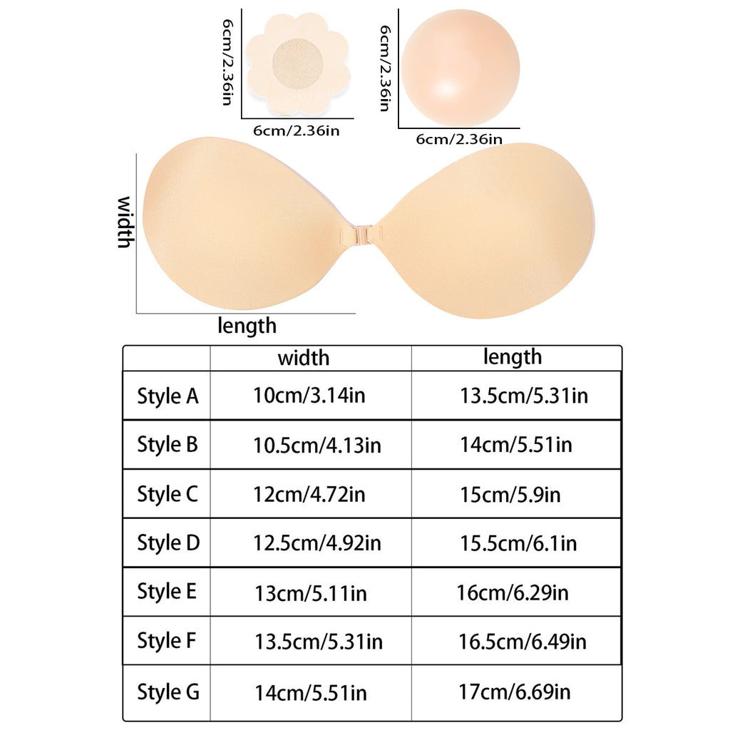 Soutien-gorge adhésif grande taille — Boucle en T et bonnet 3D