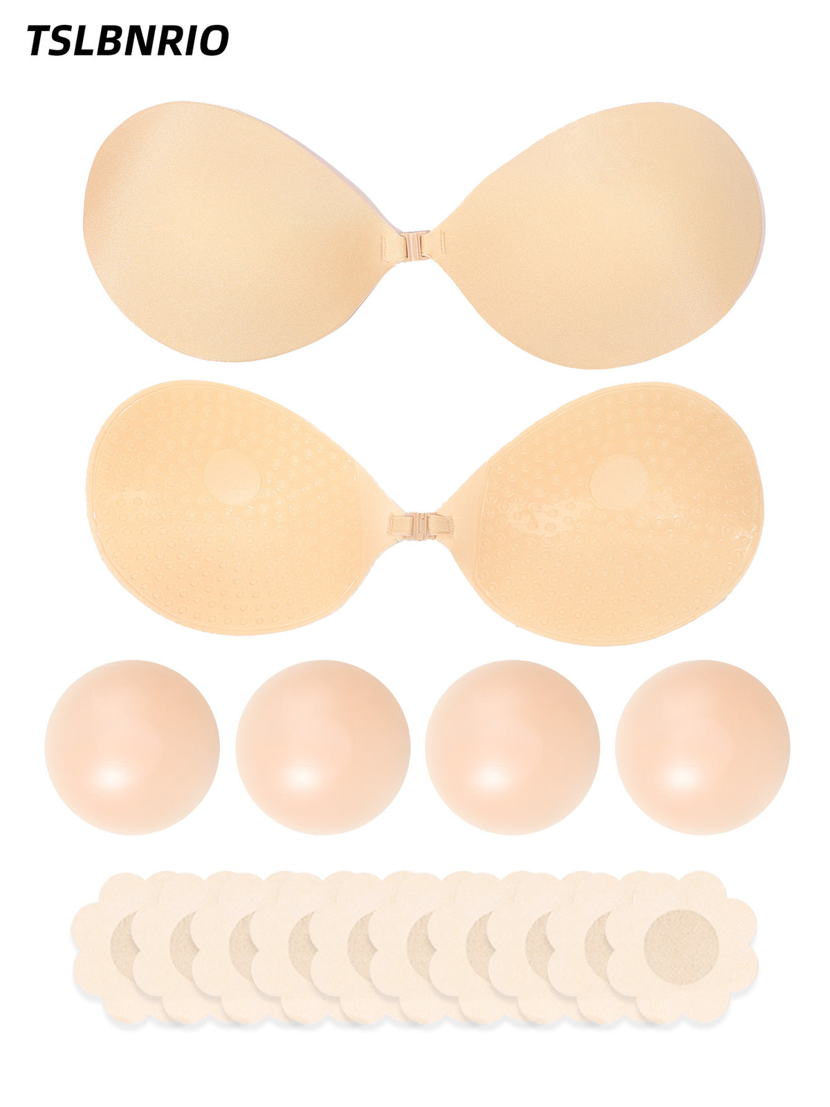Soutien-gorge adhésif grande taille — Boucle en T et bonnet 3D