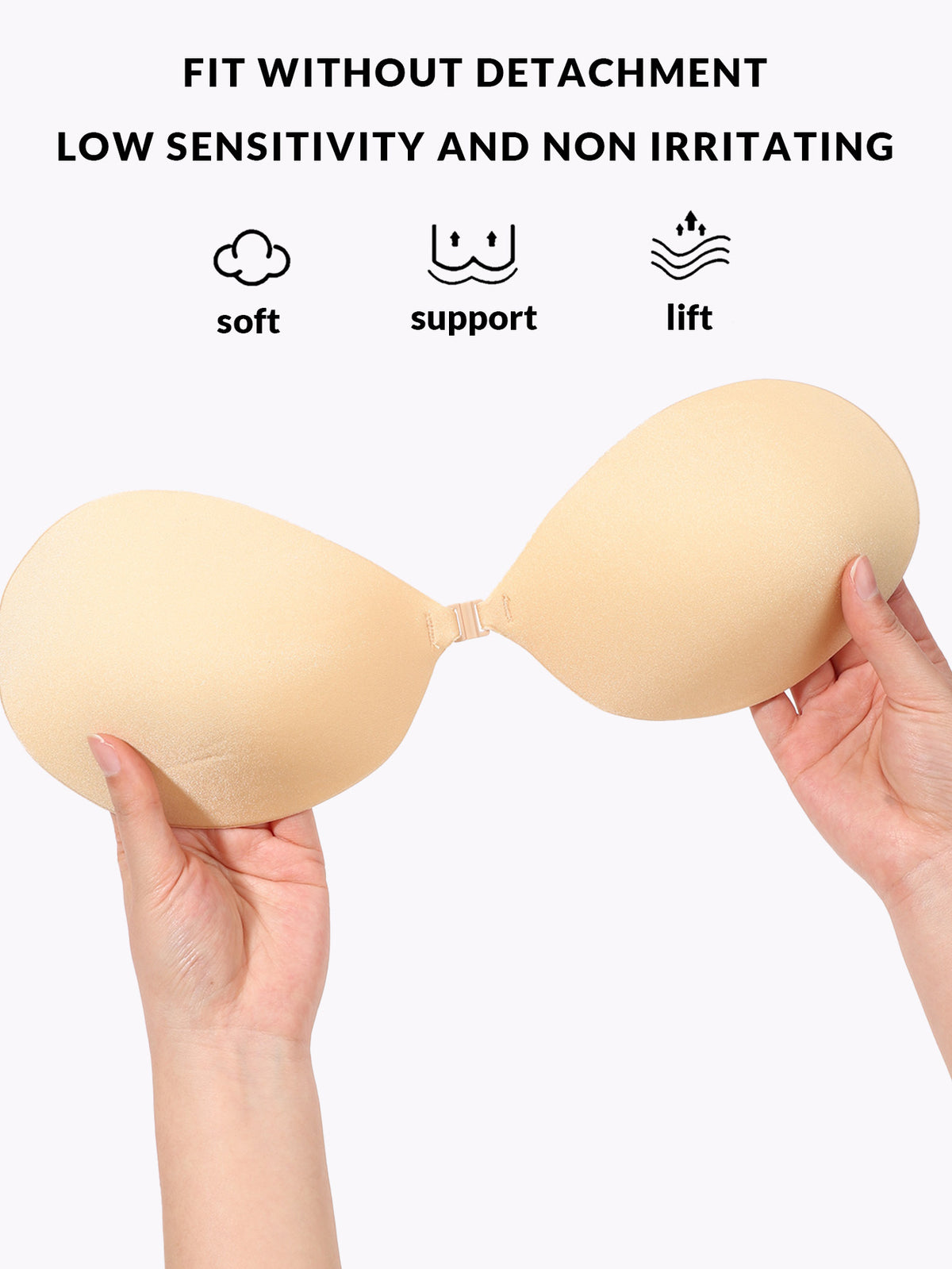 Soutien-gorge adhésif grande taille — Boucle en T et bonnet 3D