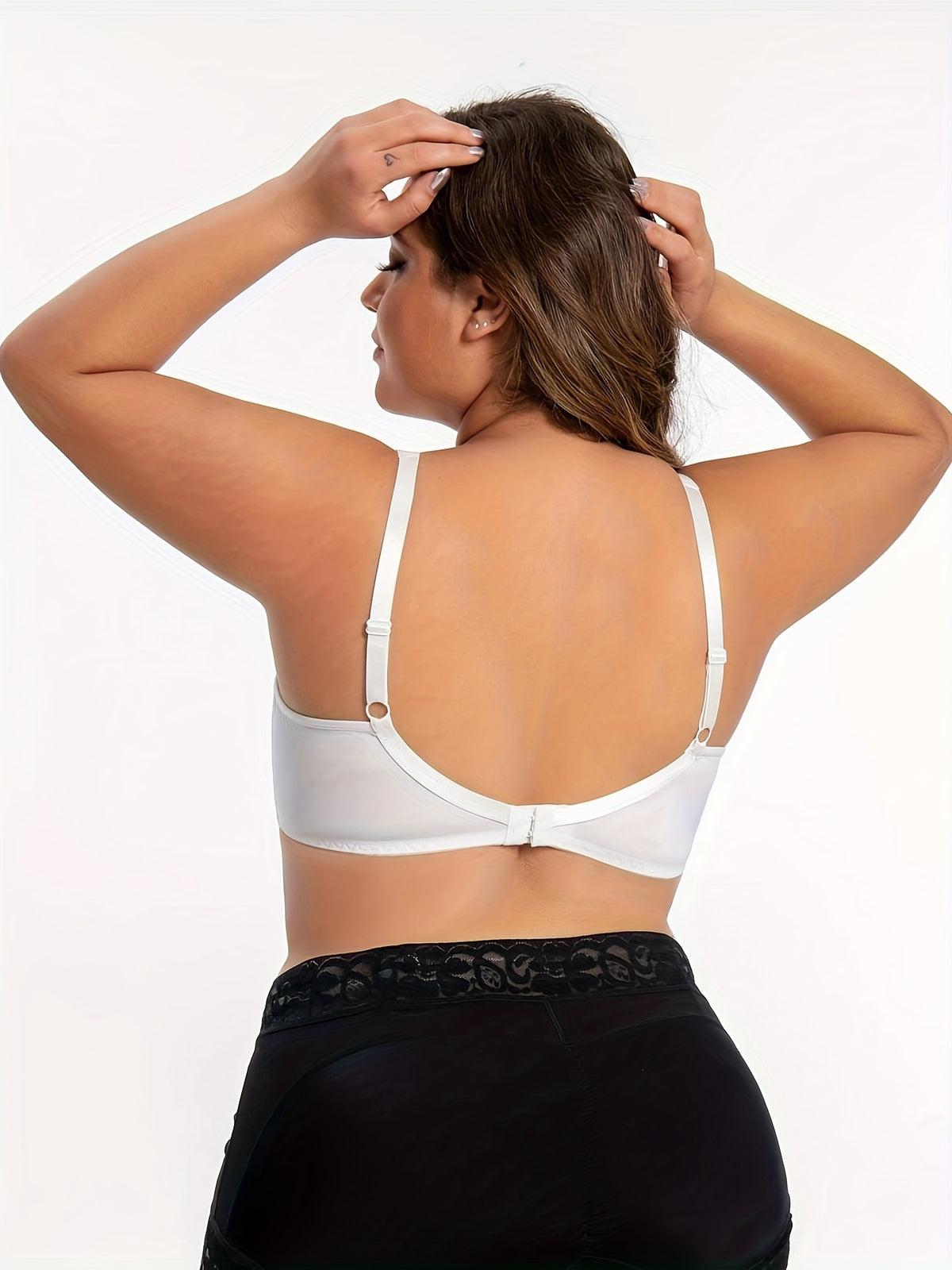 Soutien-gorge grande taille — Voile clair sur bonnet armé