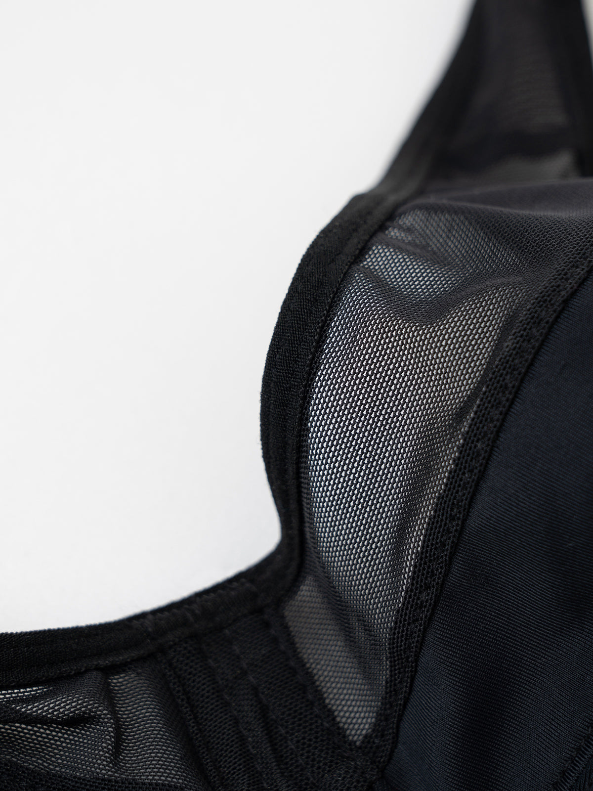 Soutien-gorge grande taille — Voile clair sur bonnet armé