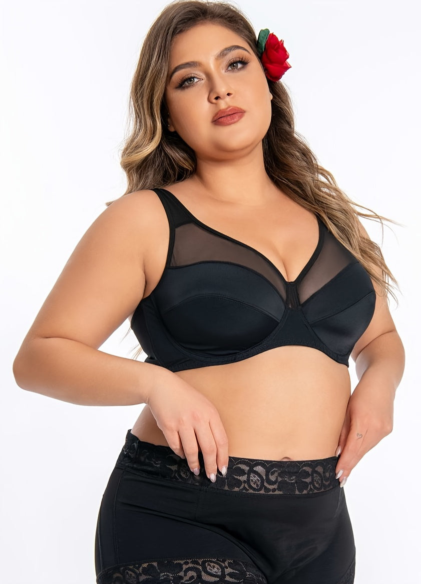 Soutien-gorge grande taille — Voile clair sur bonnet armé