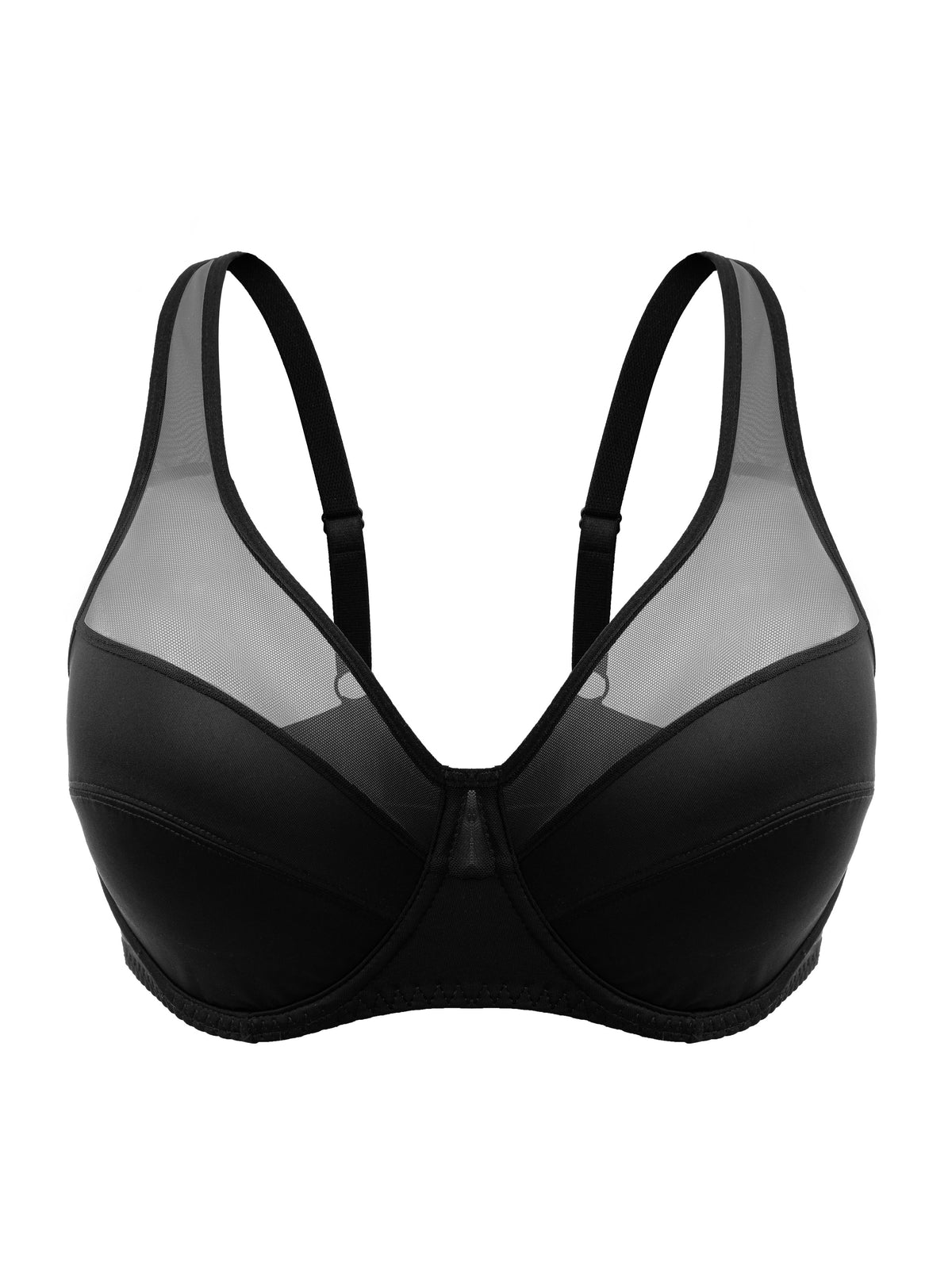 Soutien-gorge grande taille — Voile clair sur bonnet armé