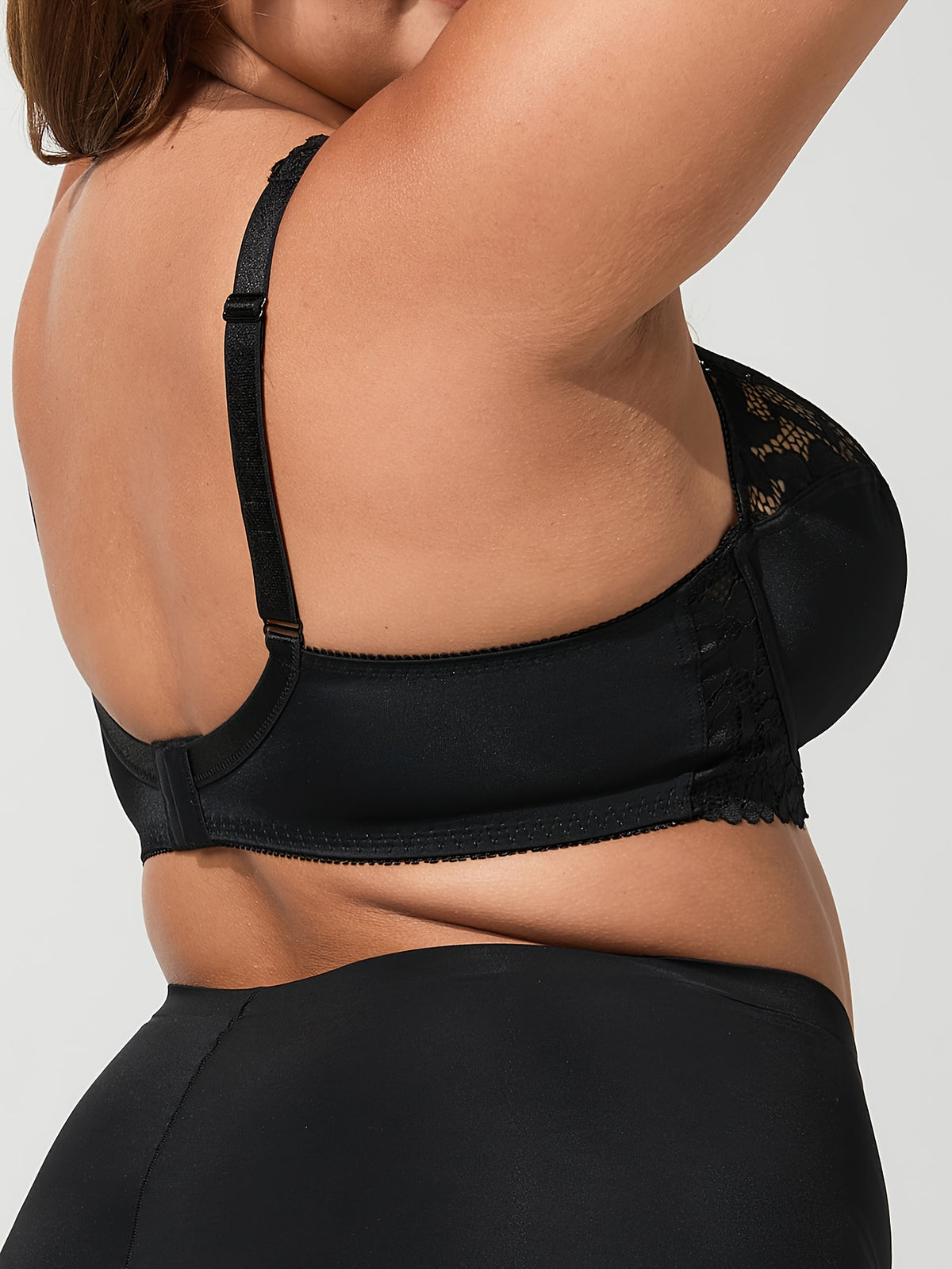 Soutien-gorge à armatures grande taille — Bleu canard, dentelle