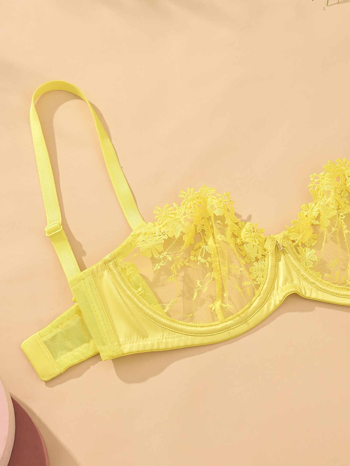 Soutien-gorge balconnet grande taille — Guipure à marguerites