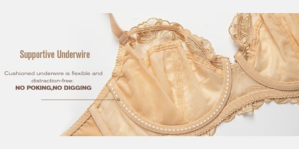 Soutien-gorge grande taille, balconnet, armature gainée
