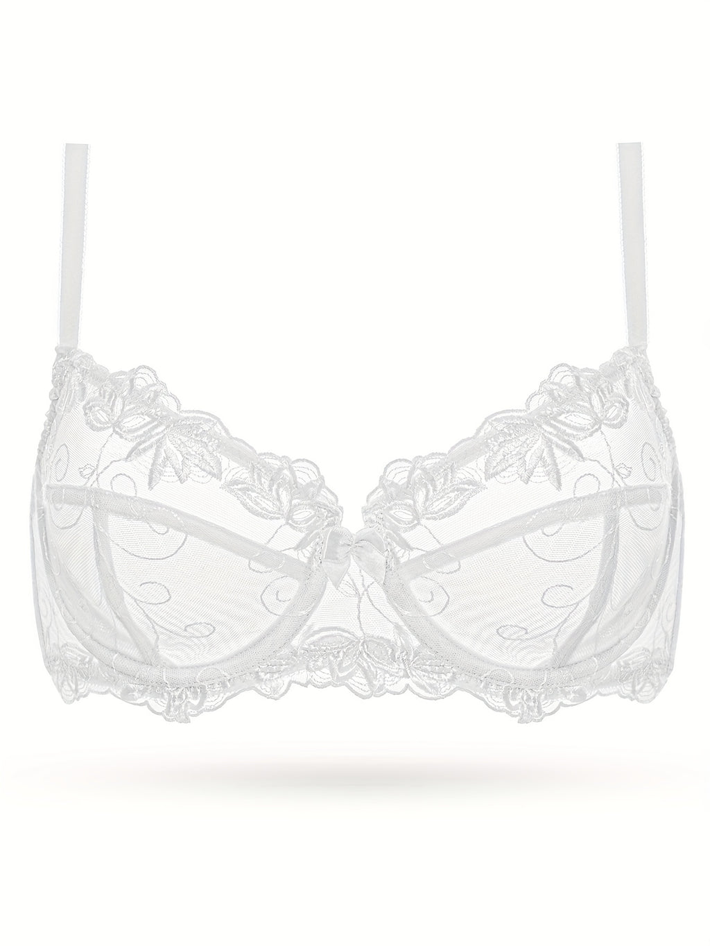 Soutien-gorge grande taille — Blanc, bonnets non doublés