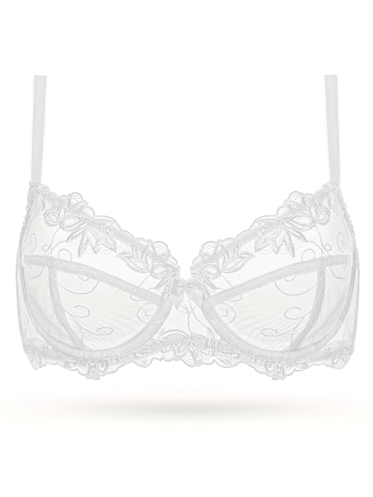 Soutien-gorge grande taille — Blanc, bonnets non doublés