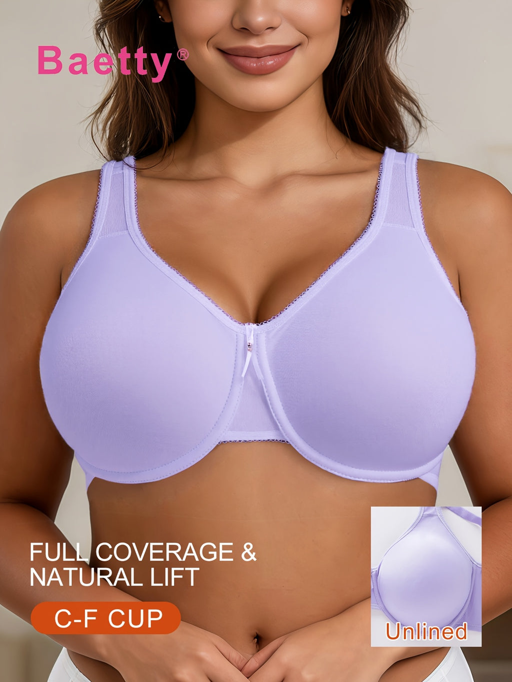 Soutien-gorge grande taille — Bonnet double, dentelle et perle