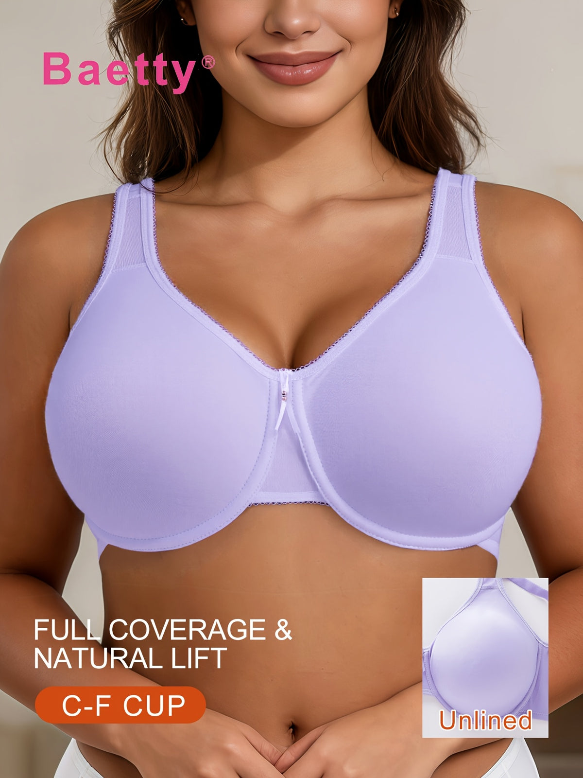 Soutien-gorge grande taille — Bonnet double, dentelle et perle