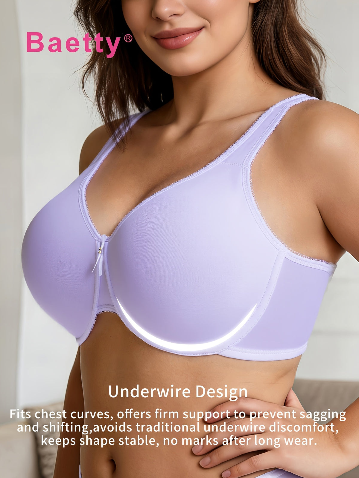 Soutien-gorge grande taille — Bonnet double, dentelle et perle