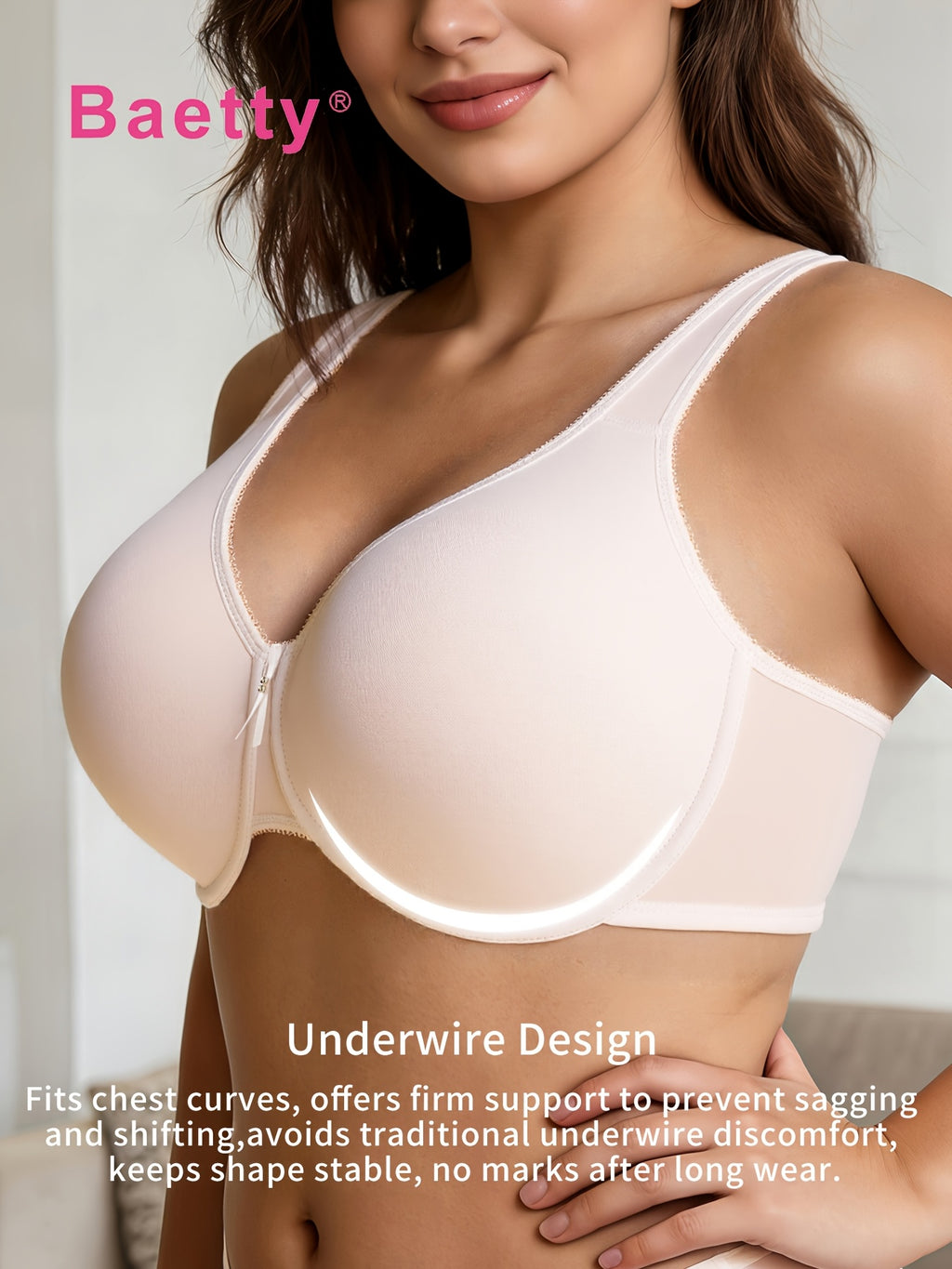 Soutien-gorge grande taille — Bonnet double, dentelle et perle