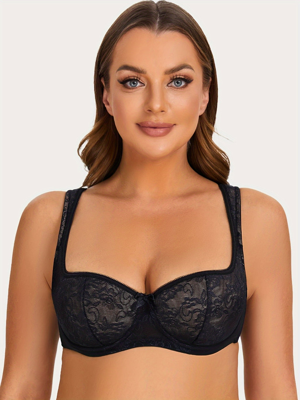Soutien-gorge grande taille — Bretelles larges, dentelle