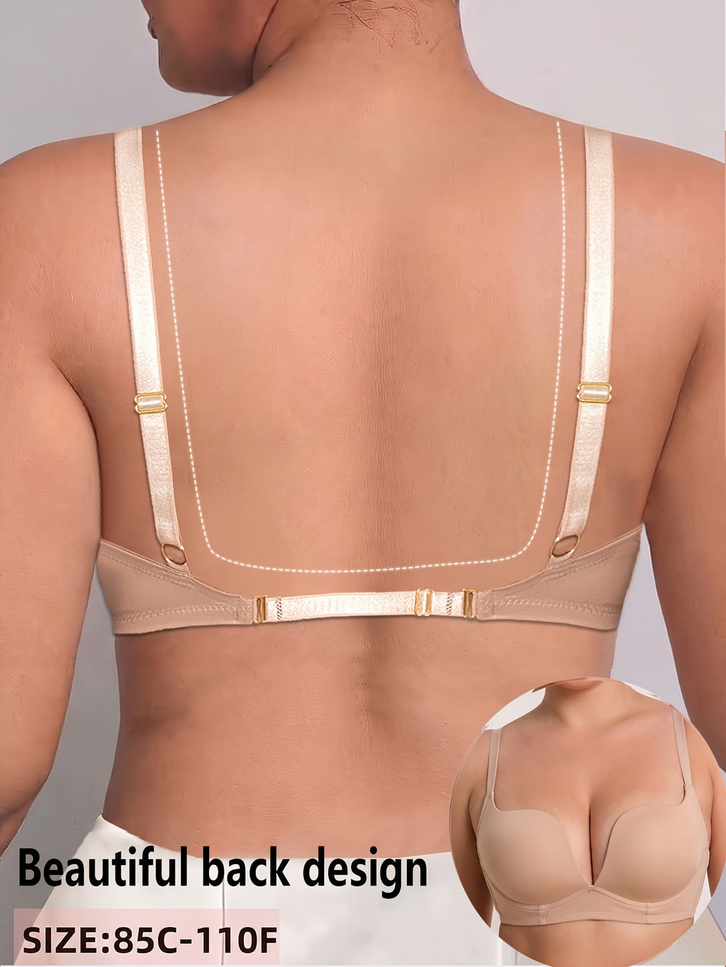 Soutien-gorge grande taille — Bonnet couvrant et bride dorsale