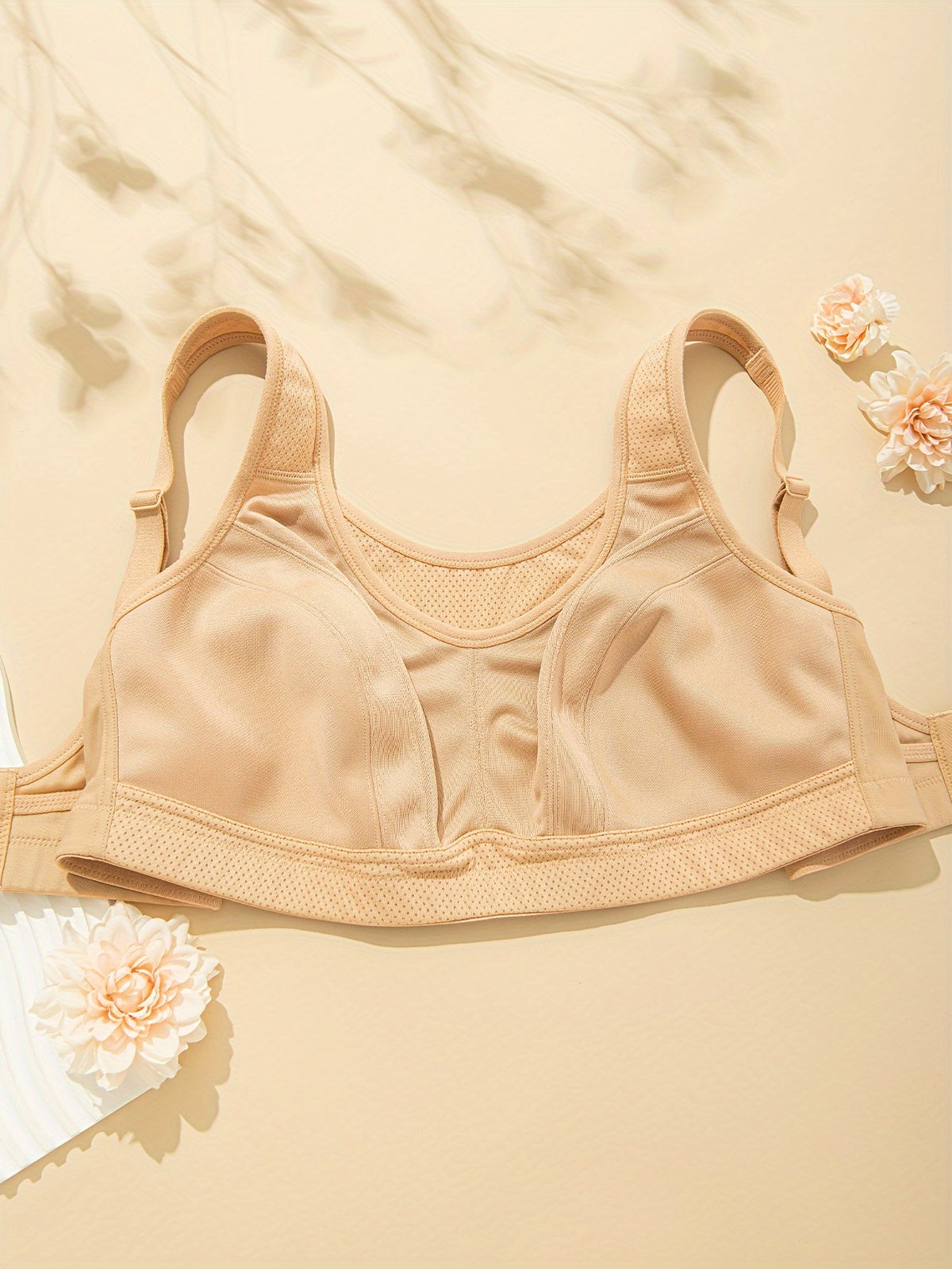 Soutien-gorge de sport grande taille — Bonnets cousus un à un