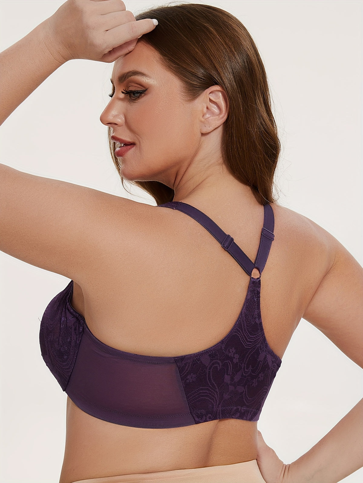 Soutien-gorge grande taille — Dos nageur, bleu et violet