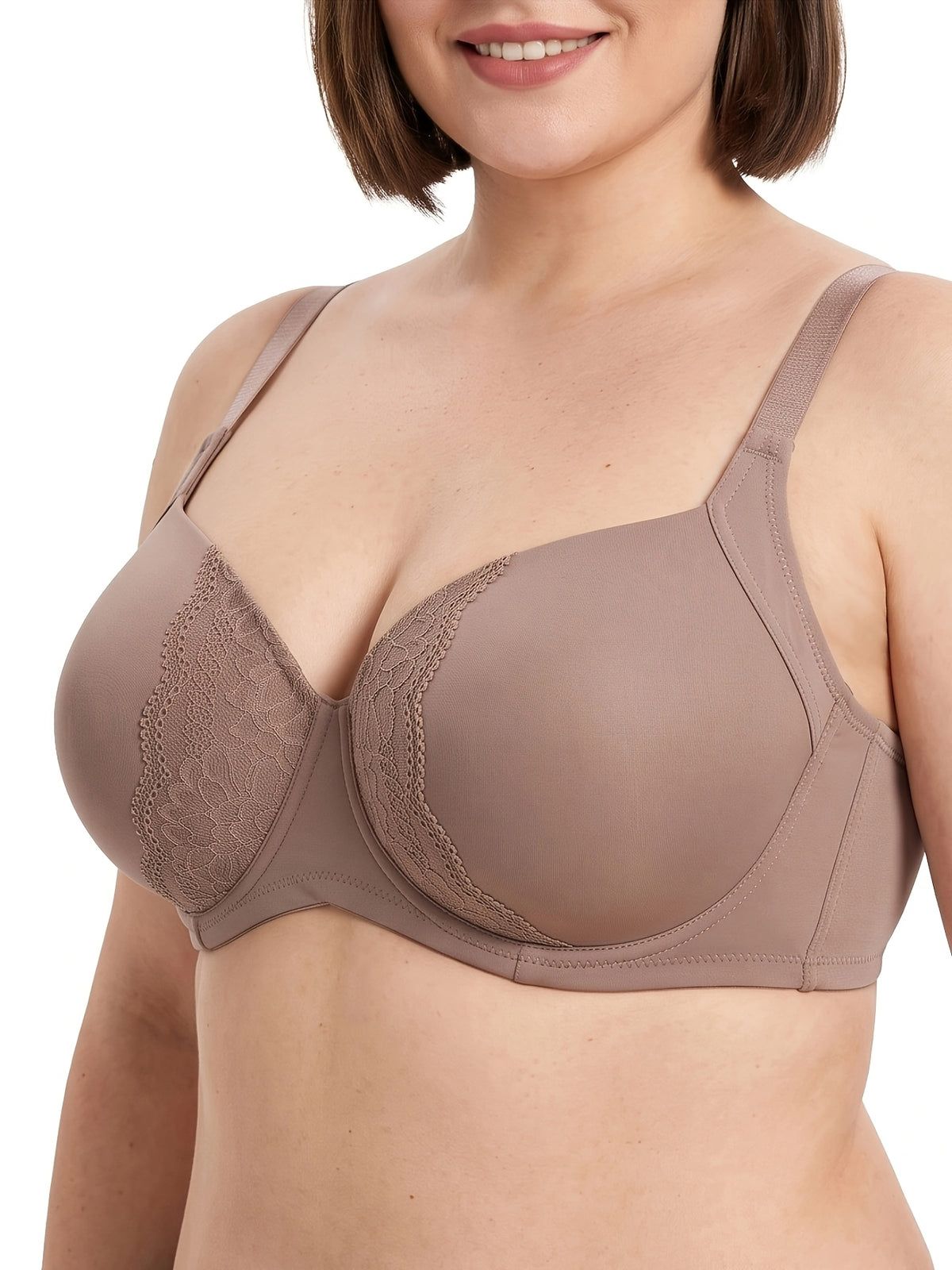 Soutien-gorge grande taille — Bonnet emboîtant, dentelle