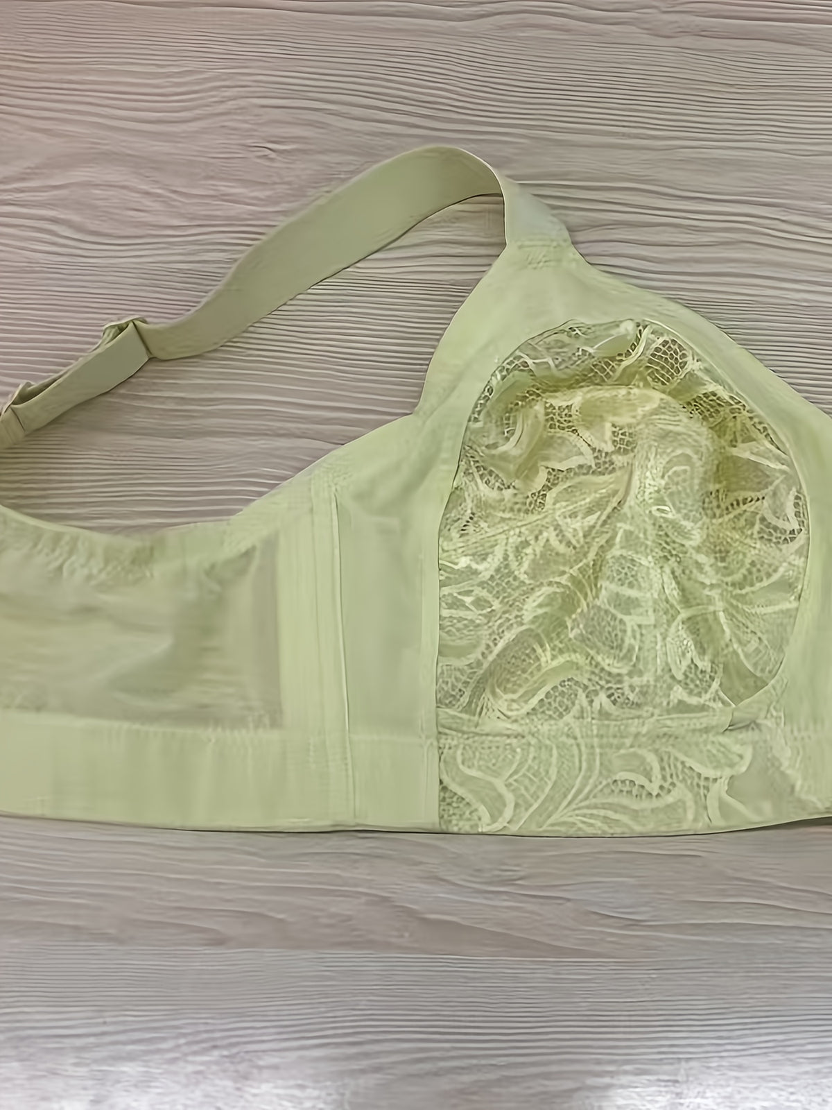 Soutien-gorge grande taille turquoise — Côtés allongés en dentelle