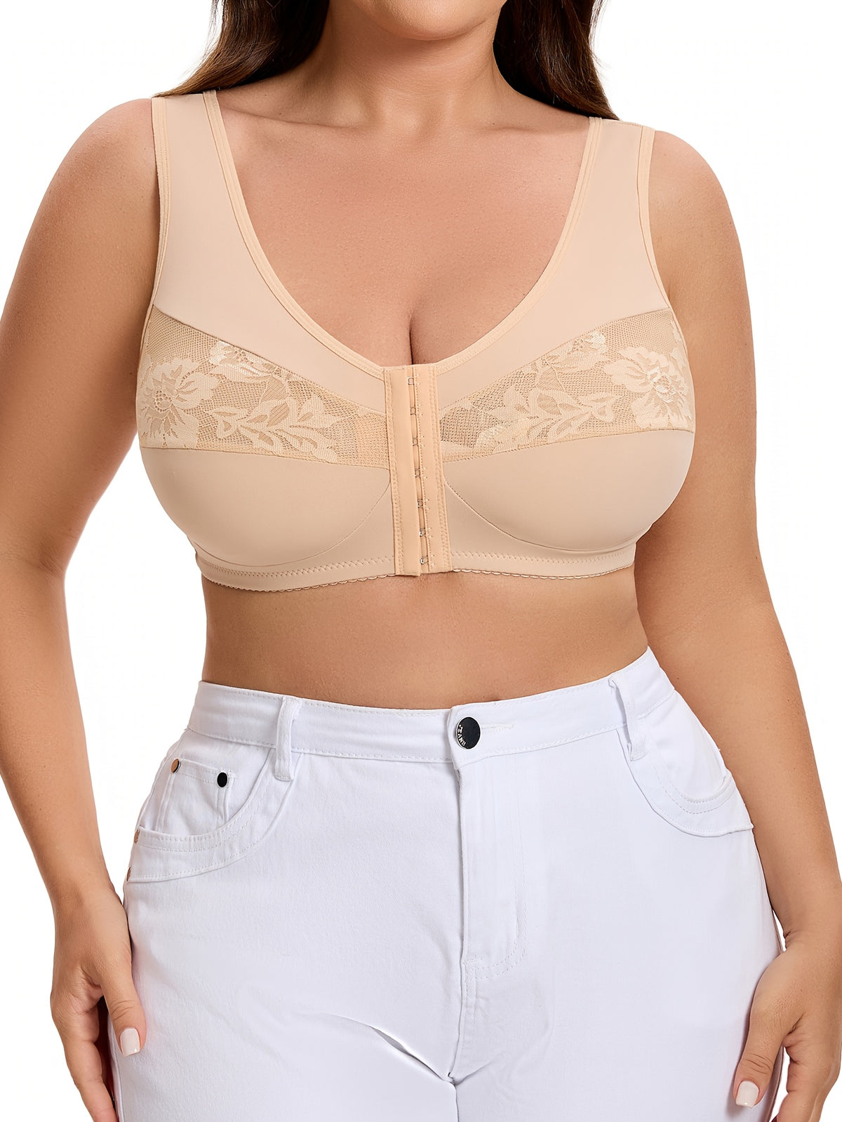 Soutien-gorge grande taille — Agrafé devant, jusqu'au 7XL