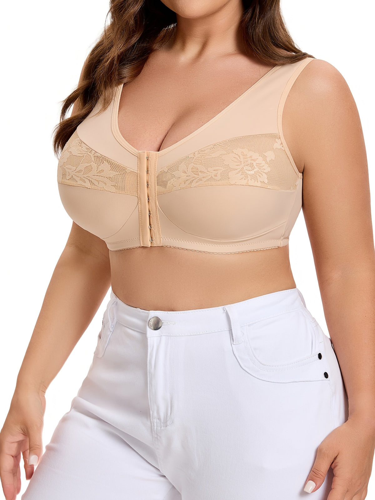 Soutien-gorge grande taille — Agrafé devant, jusqu'au 7XL