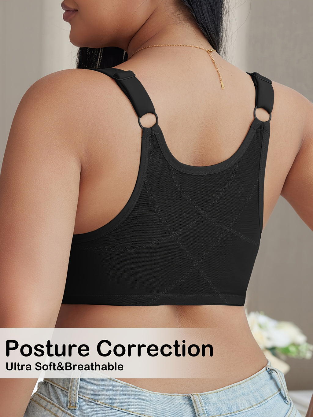 Soutien-gorge grande taille — Armature, clip devant, dos en X