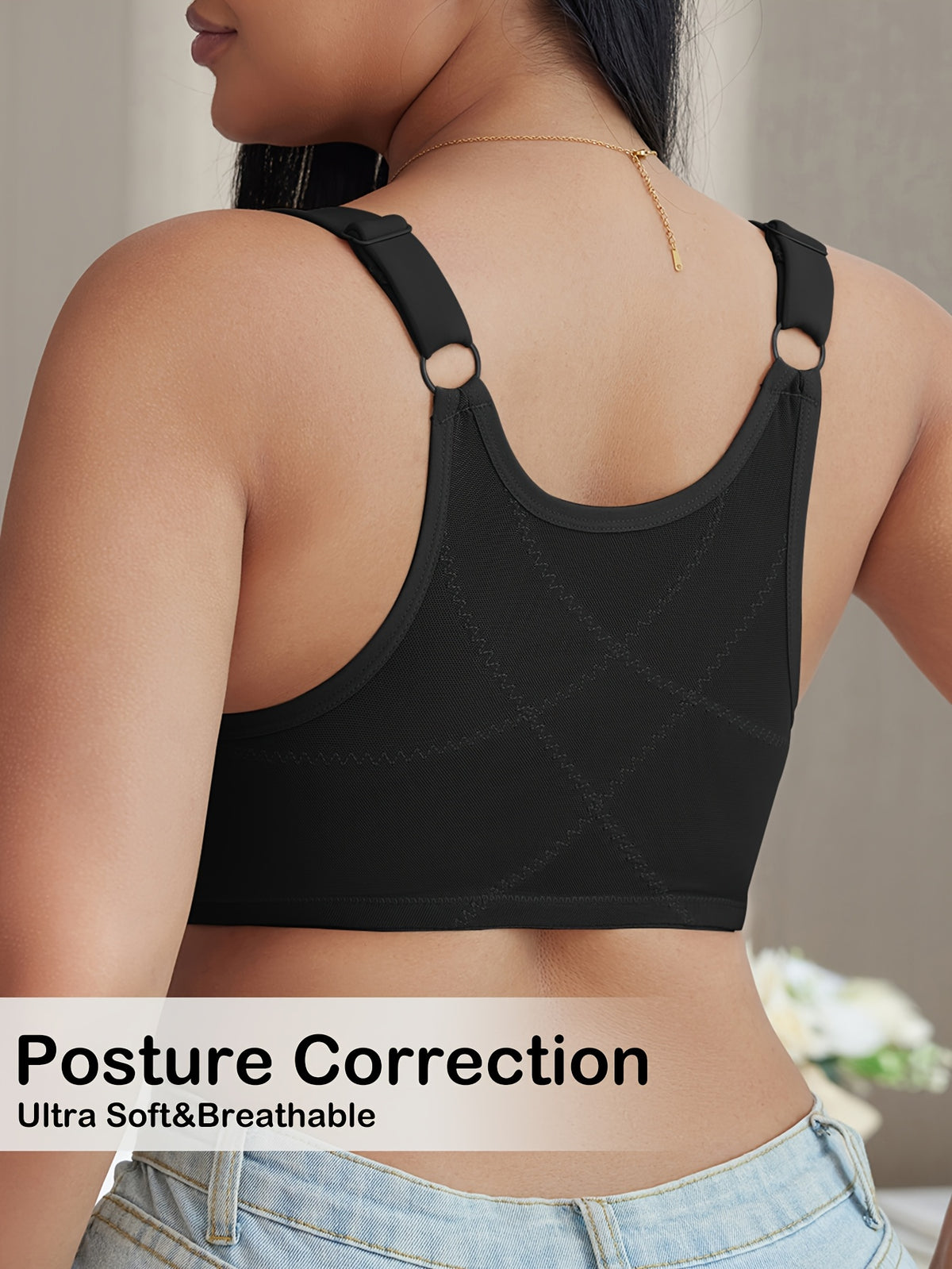 Soutien-gorge grande taille — Armature, clip devant, dos en X