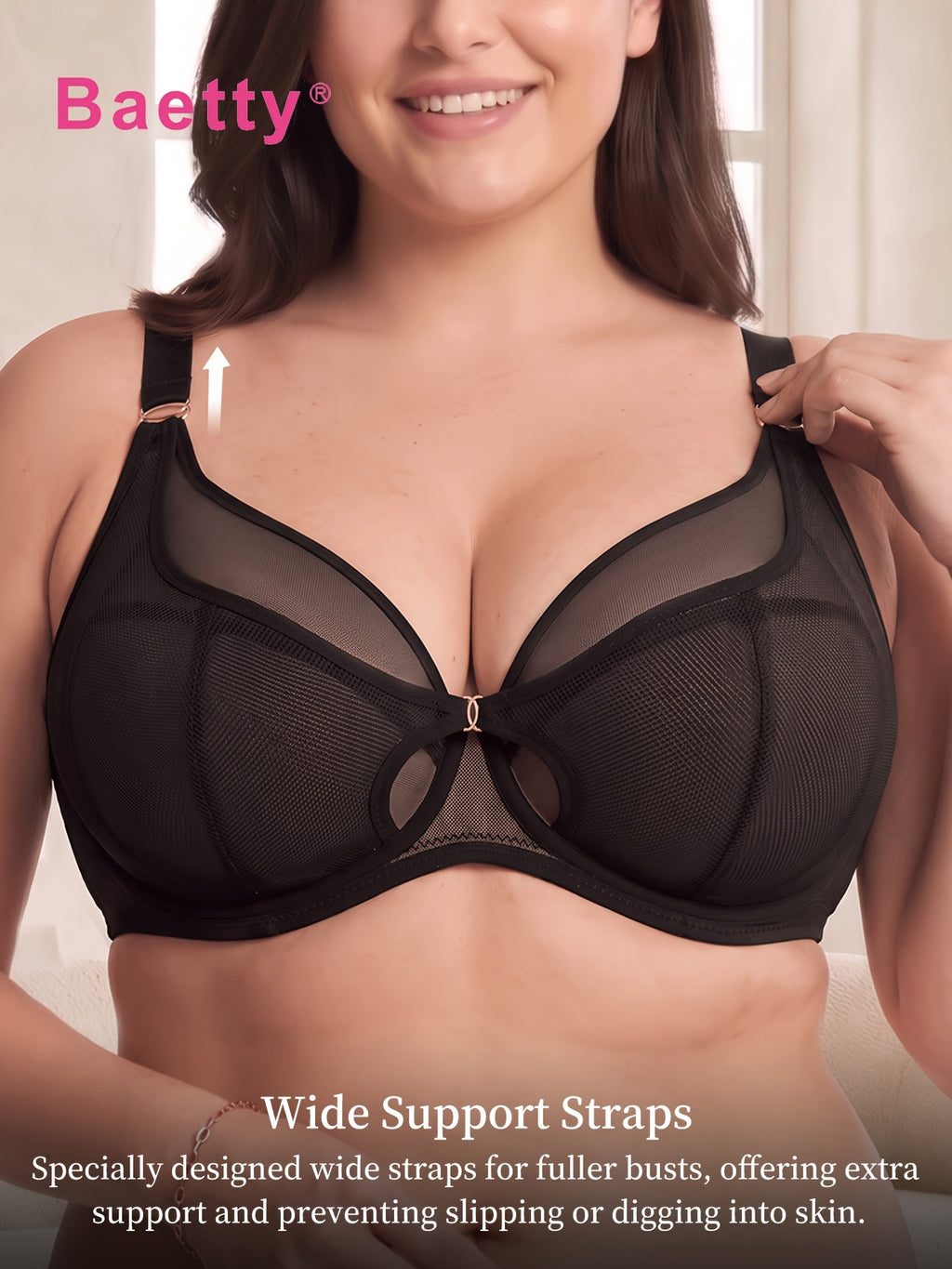 Soutien-gorge grande taille — Alvéoles ajourées au bonnet