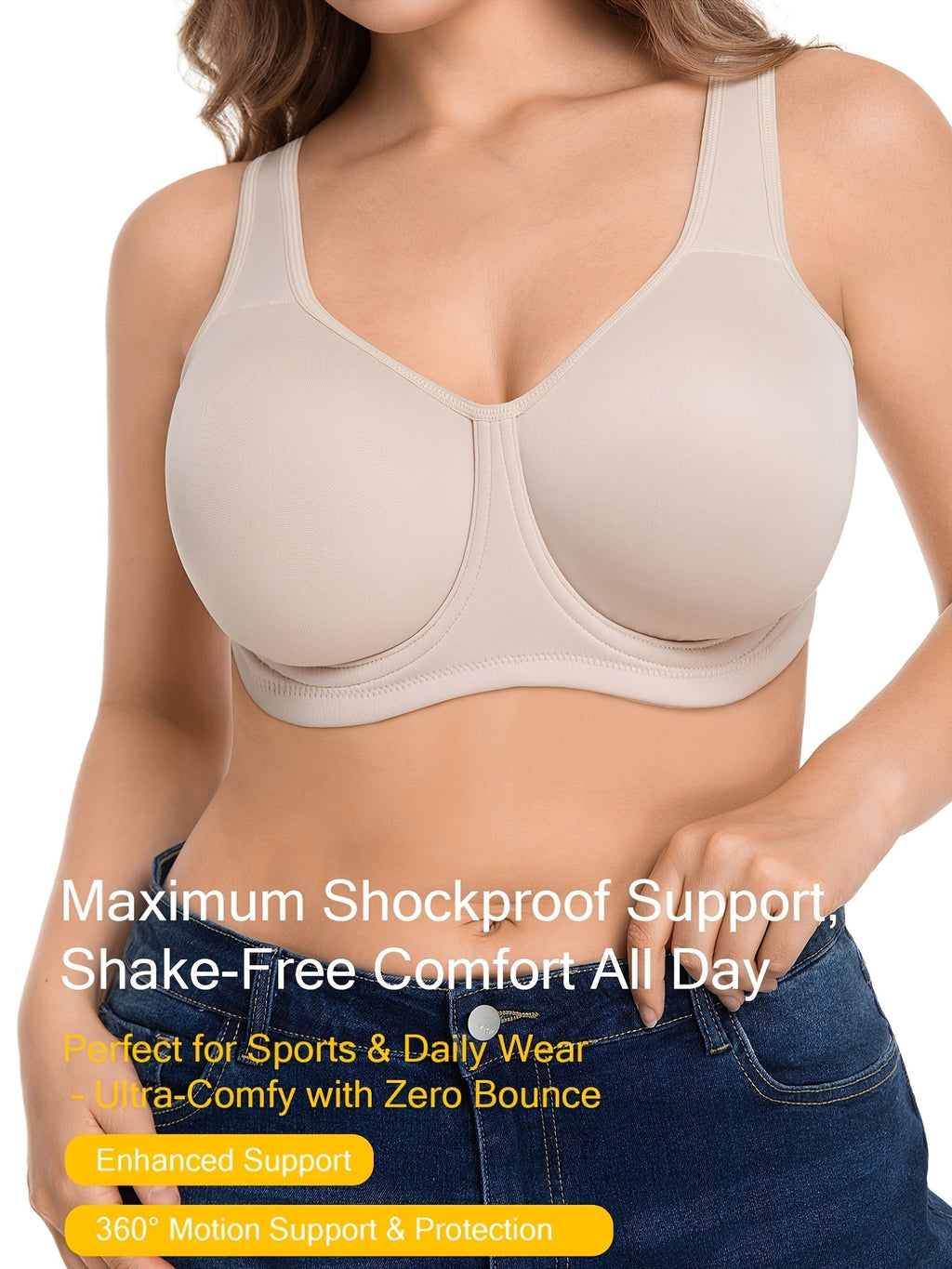 Soutien-gorge grande taille — Crochet plat sur la bretelle