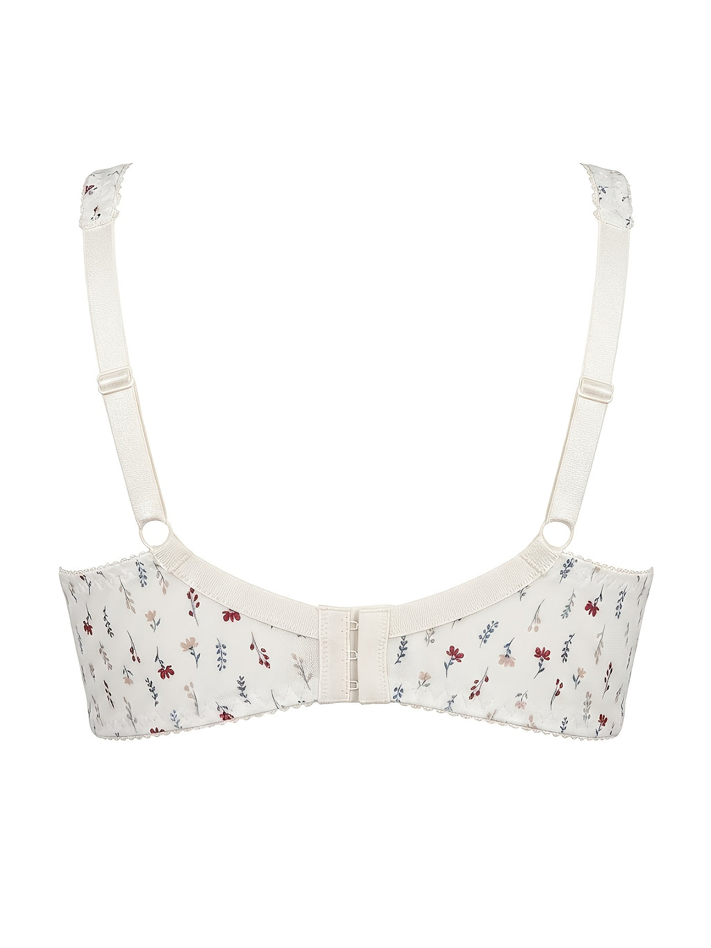 Soutien-gorge grande taille — Imprimé fleuri sur fond blanc