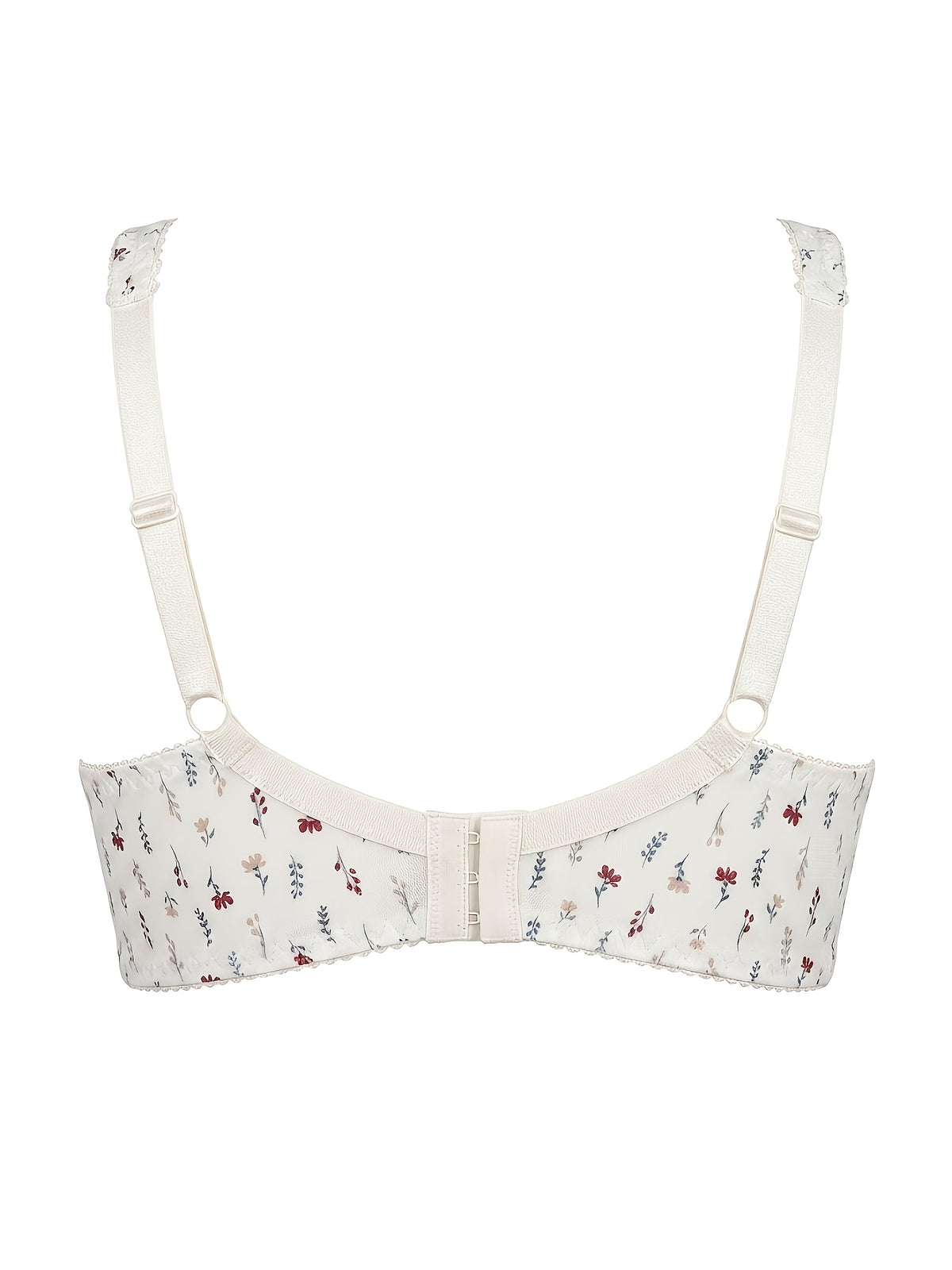 Soutien-gorge grande taille — Imprimé fleuri sur fond blanc