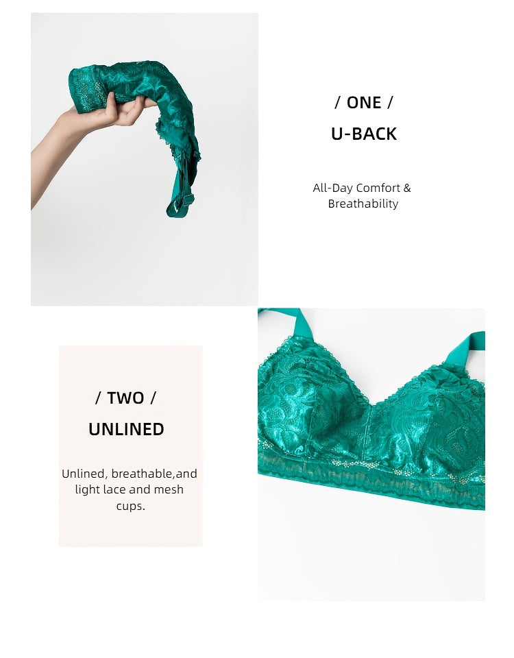 Soutien-gorge grande taille, dentelle et baleines souples
