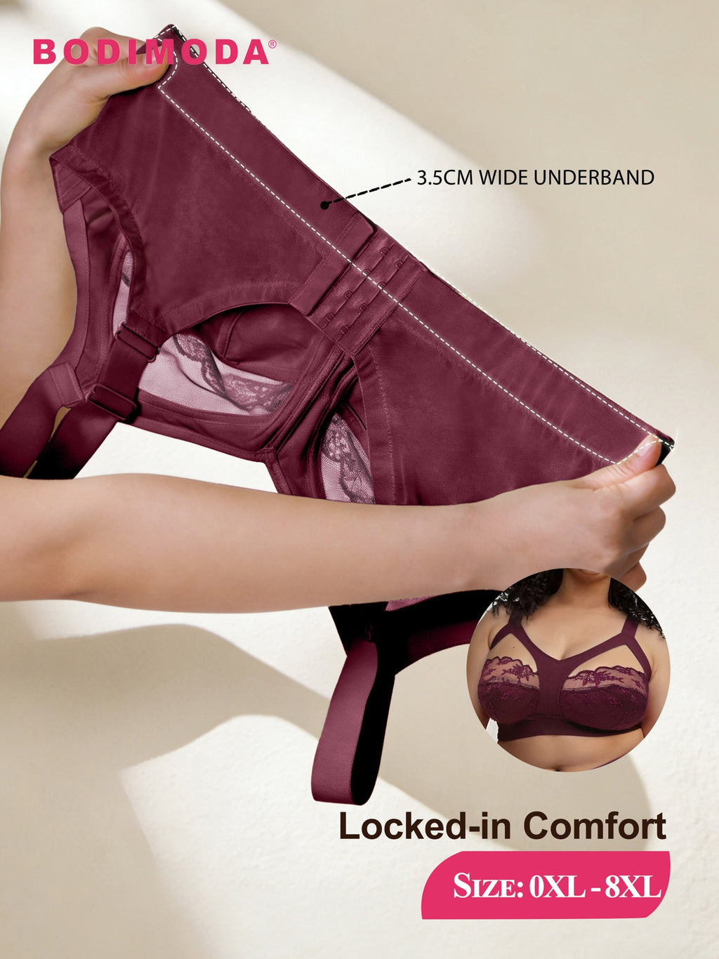 Soutien-gorge grande taille — Dentelle doublée ton chair