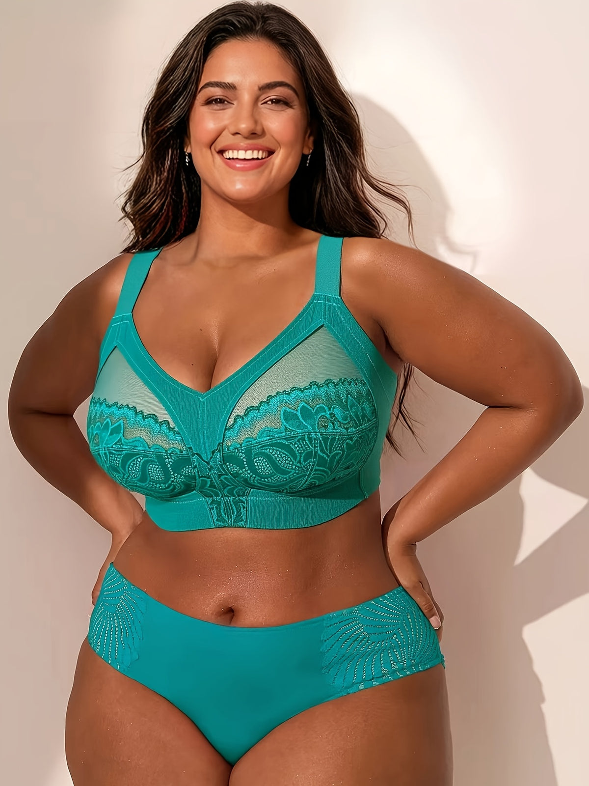 Soutien-gorge grande taille — Dentelle rose du 0XL au 8XL