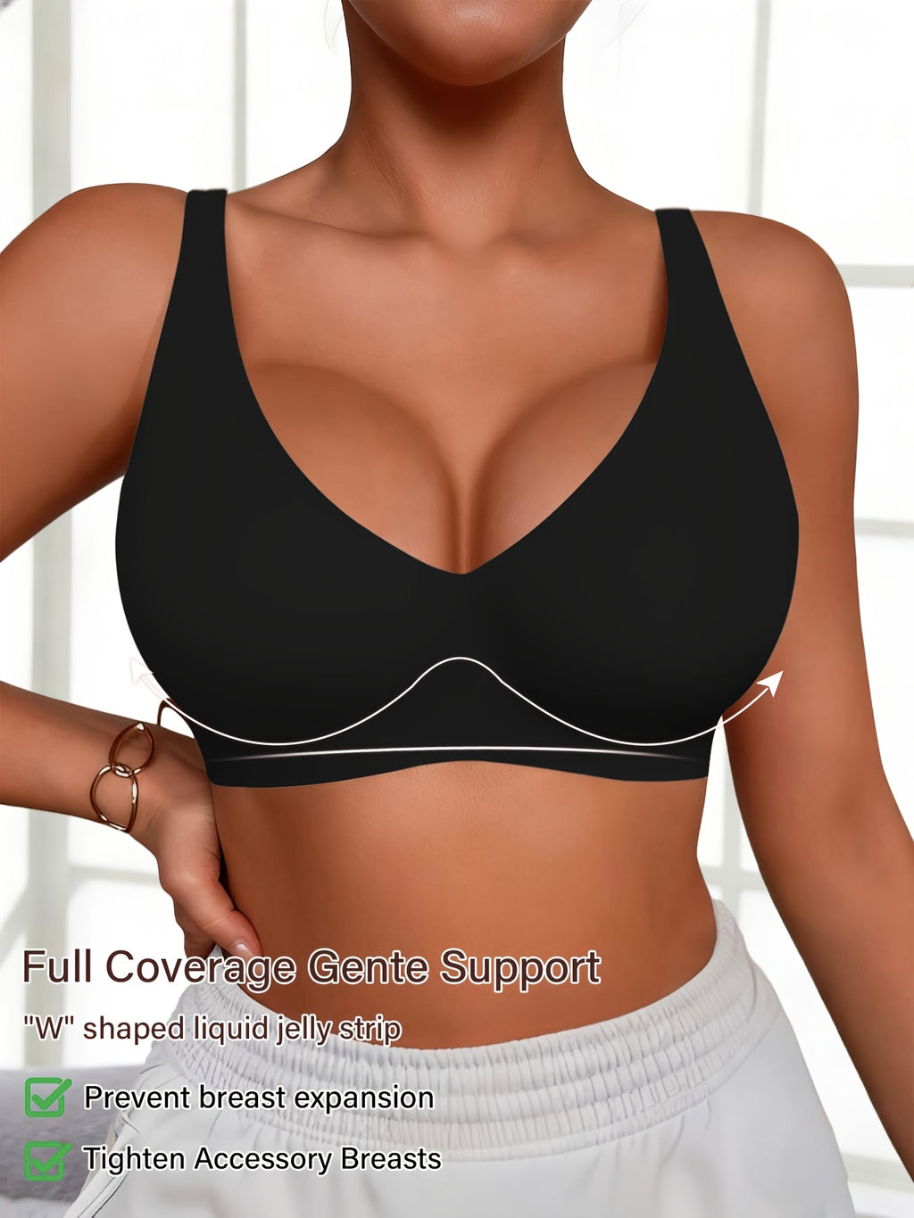 Soutien-gorge grande taille — Dos en U et montage sans couture