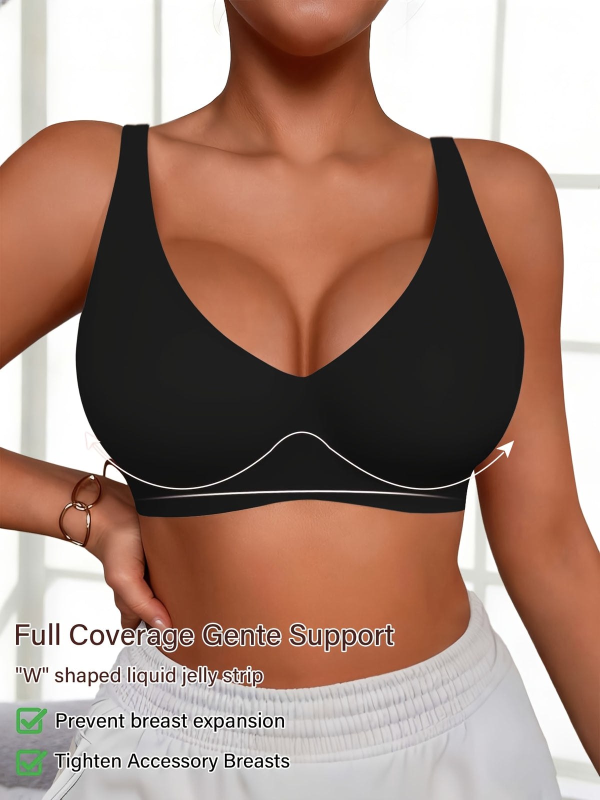 Soutien-gorge grande taille — Dos en U et montage sans couture