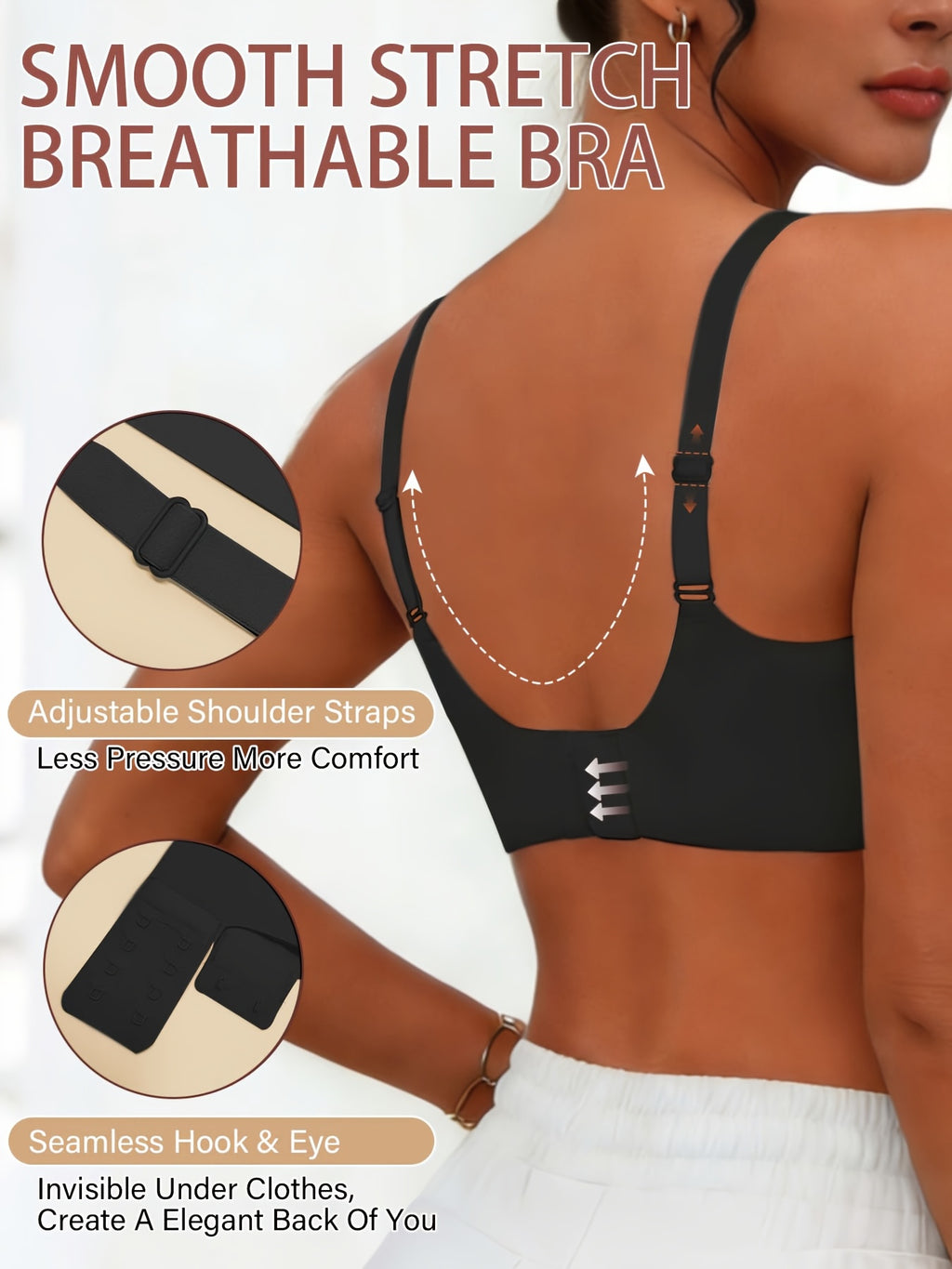 Soutien-gorge grande taille — Dos en U et montage sans couture