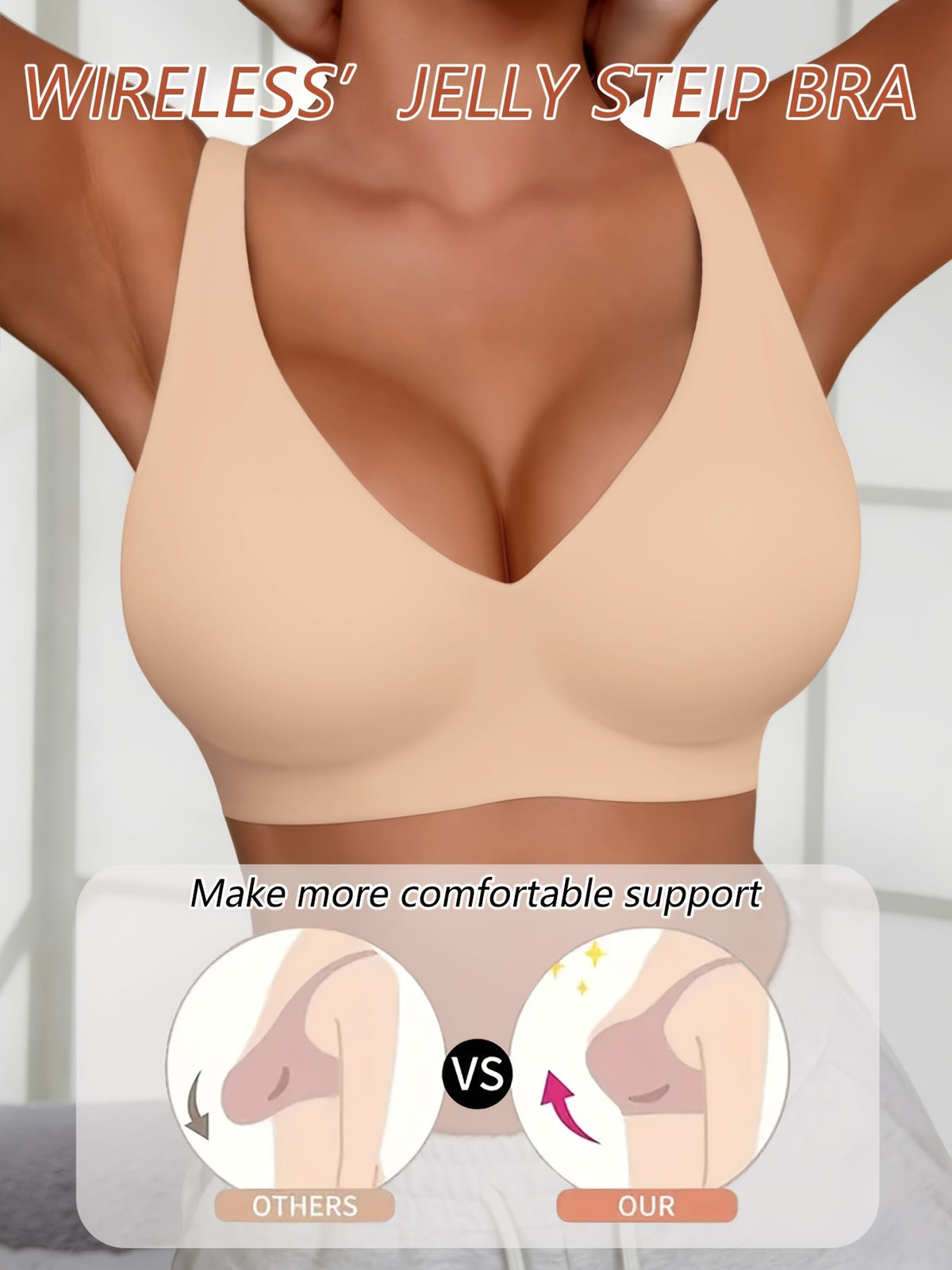 Soutien-gorge grande taille — Dos en U et montage sans couture