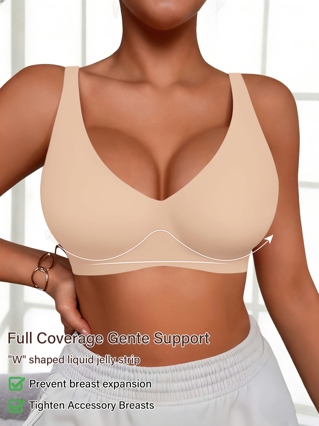 Soutien-gorge grande taille — Dos en U et montage sans couture