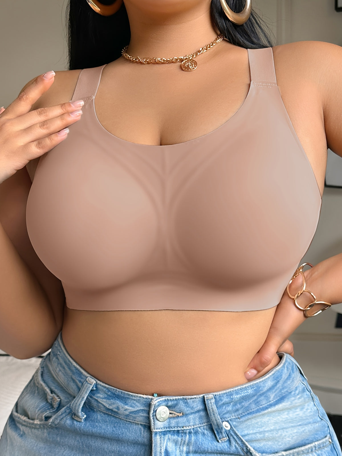 Soutien-gorge grande taille — Moulage sans armature, trois unis