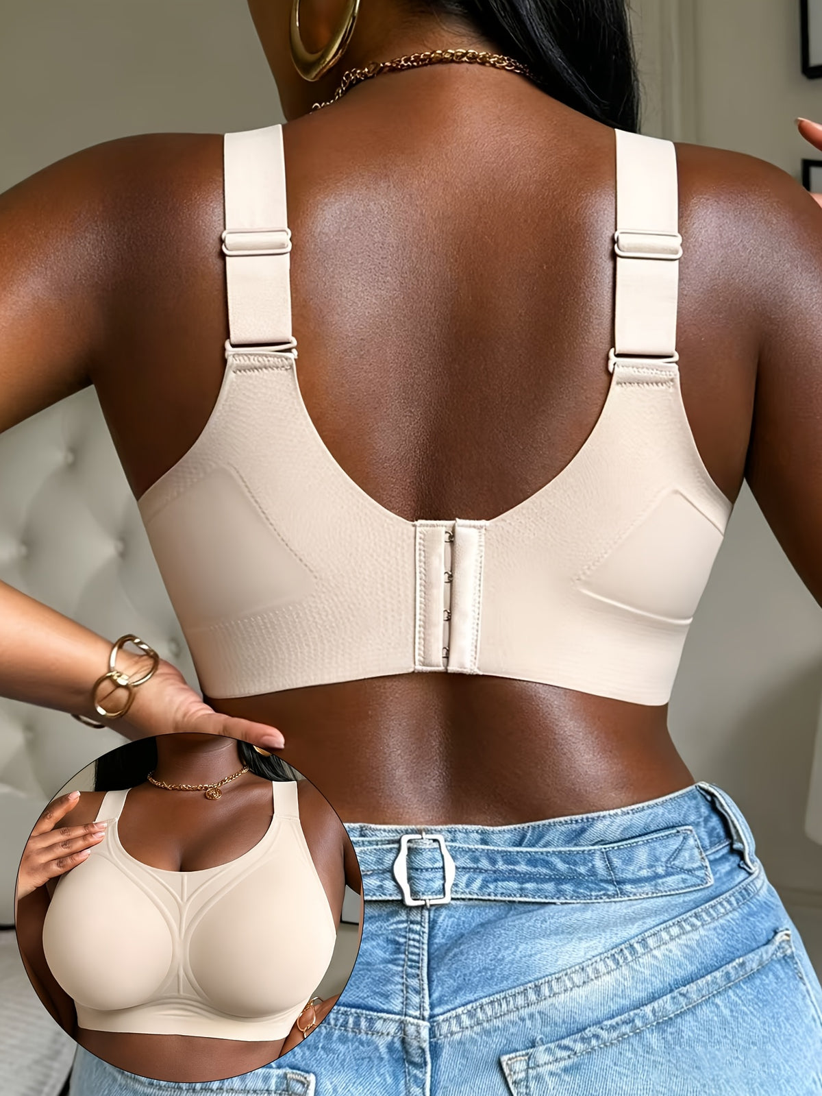 Soutien-gorge grande taille — Moulage sans armature, trois unis