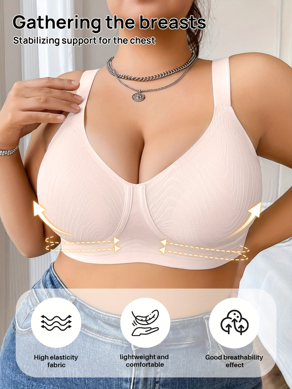 Soutien-gorge grande taille sans couture — Bretelles larges