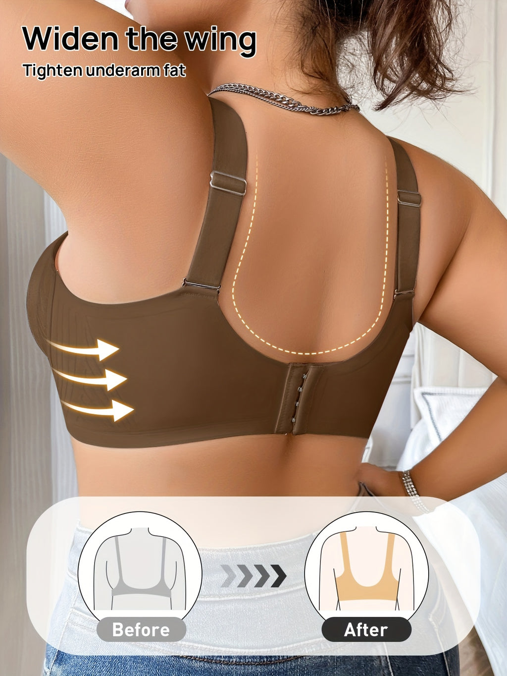 Soutien-gorge grande taille sans couture — Bretelles larges