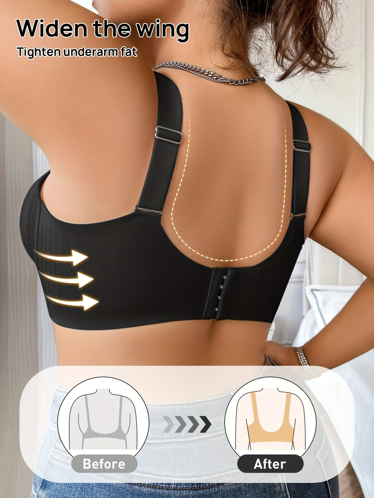 Soutien-gorge grande taille sans couture — Bretelles larges
