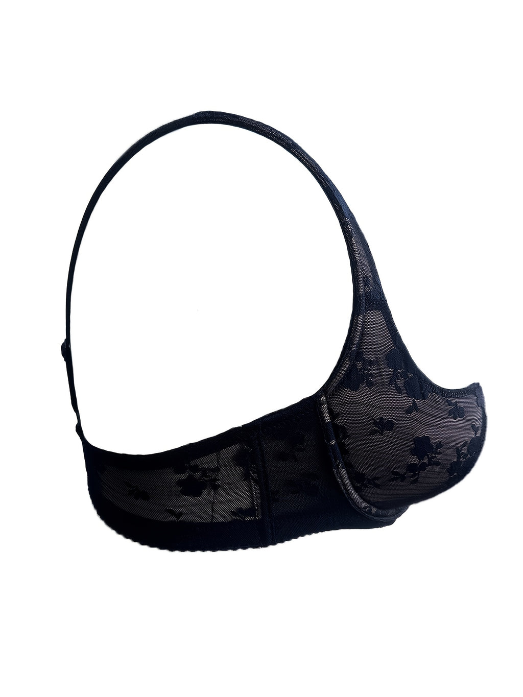 Soutien-gorge grande taille — Roses brodées, bonnet moulé