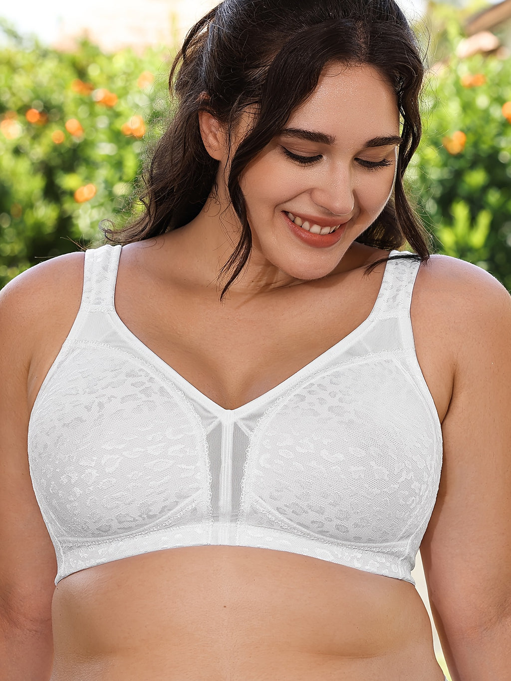 Soutien-gorge grande taille, léopard tissé en trois tons